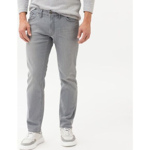 Brax Jeans Mens 31 x 34 Gray Chuck Slim Modern Fit Hi-Flex Stretch Denim